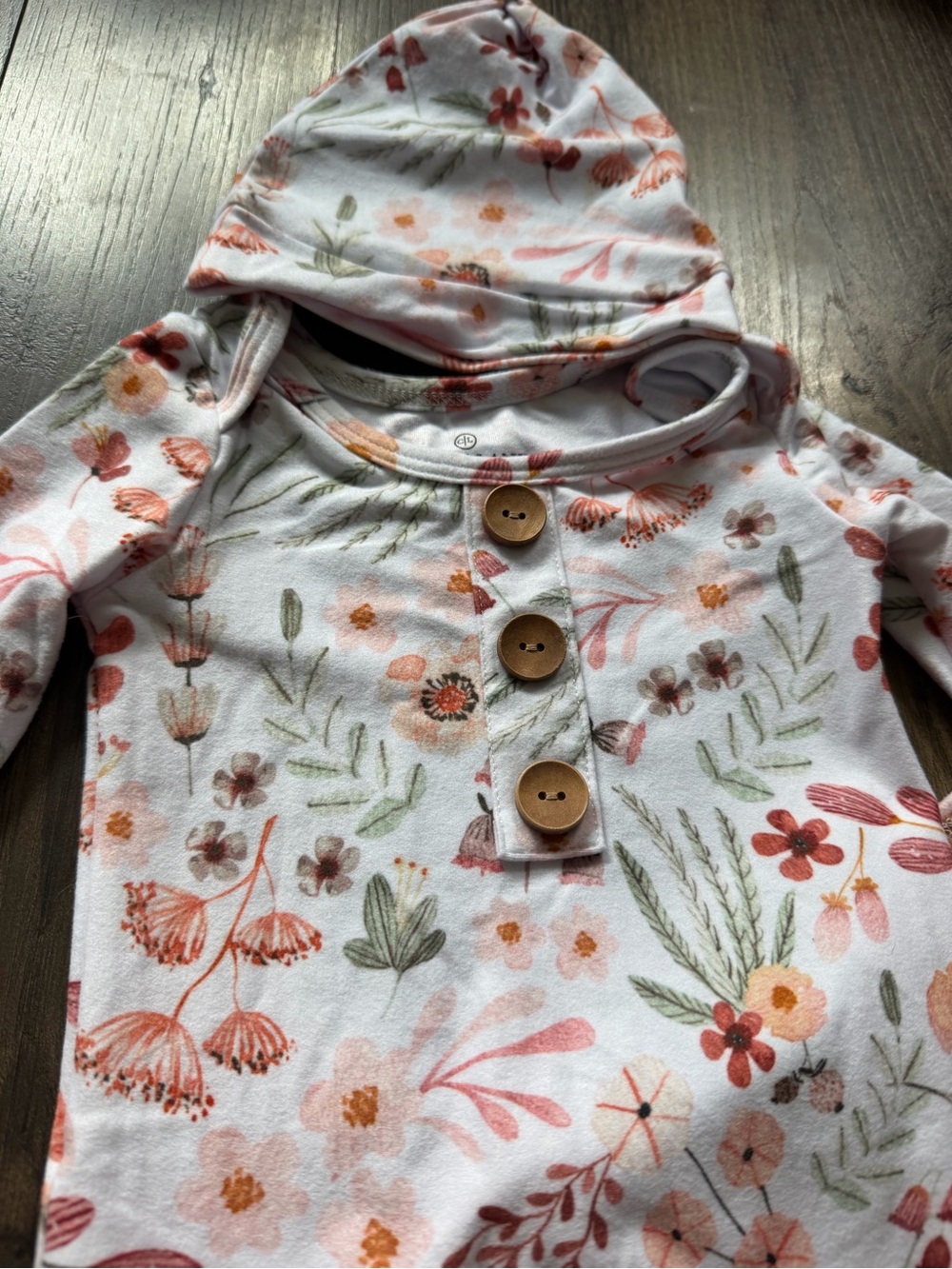 Caden Lane Newborn Knot Gown + Hat - Picture 2 of 4